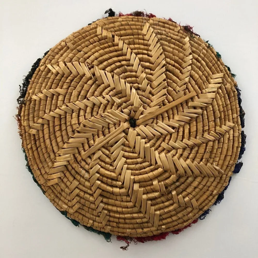 Vintage Hand Woven Basket Coiled Plate 10